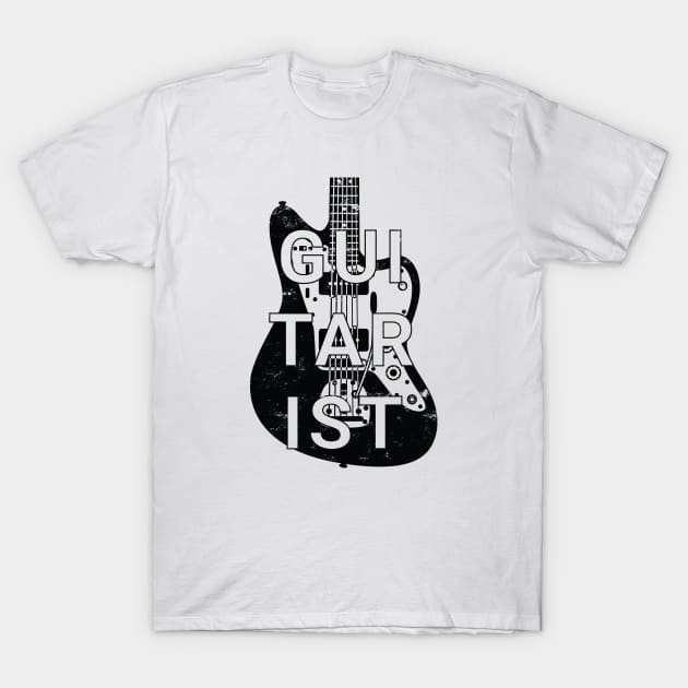 Guitarist Electric Guitar Body Light Theme T-Shirt by nightsworthy